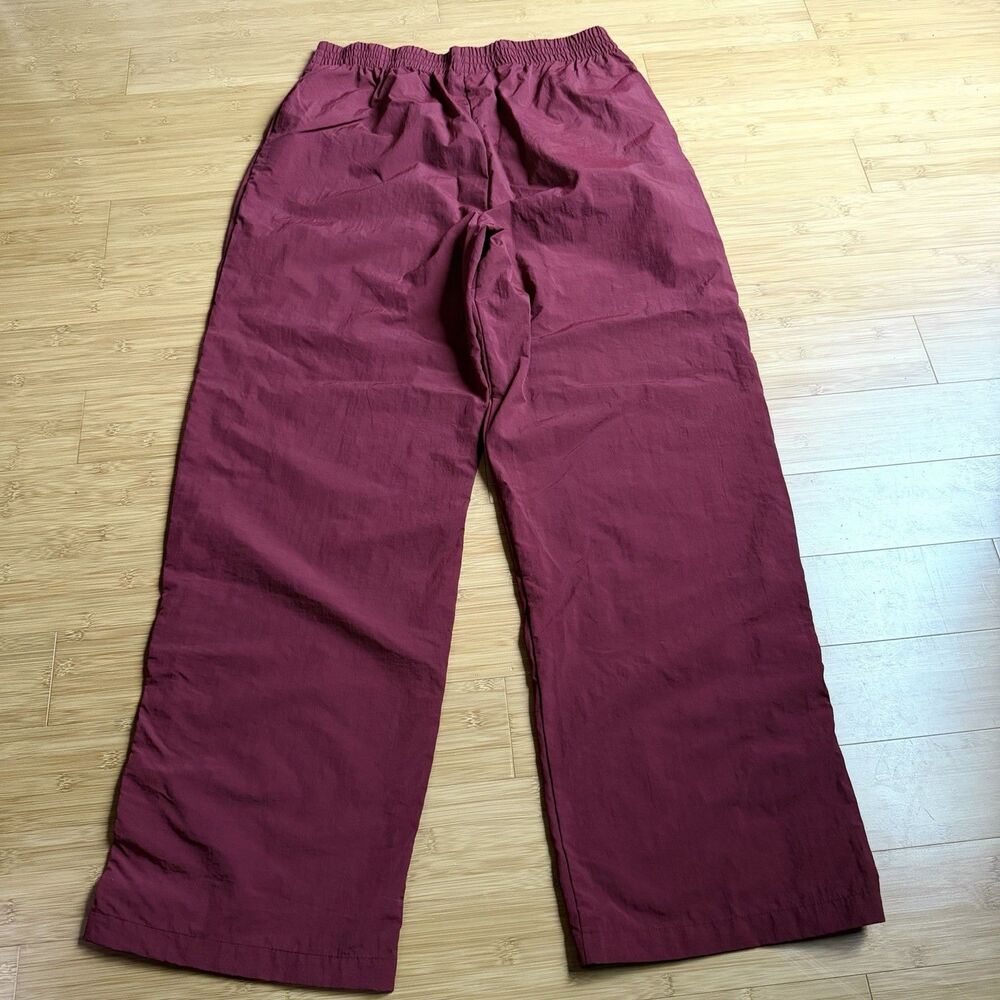 No Boundaries Baggy Wide Leg Track Pants Womens XL Red Y2K Snap Button Relaxed - Picture 5 of 8